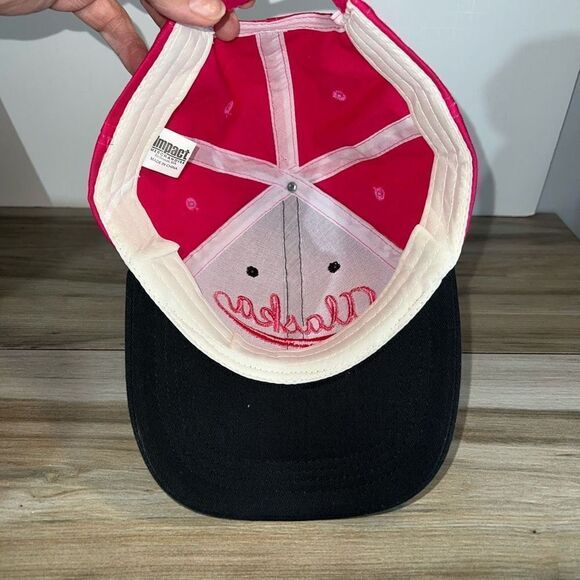 Alaska Embroidered Adjustable Baseball Hat Cap Pink and Black Impact Merchandise - Picture 5 of 7